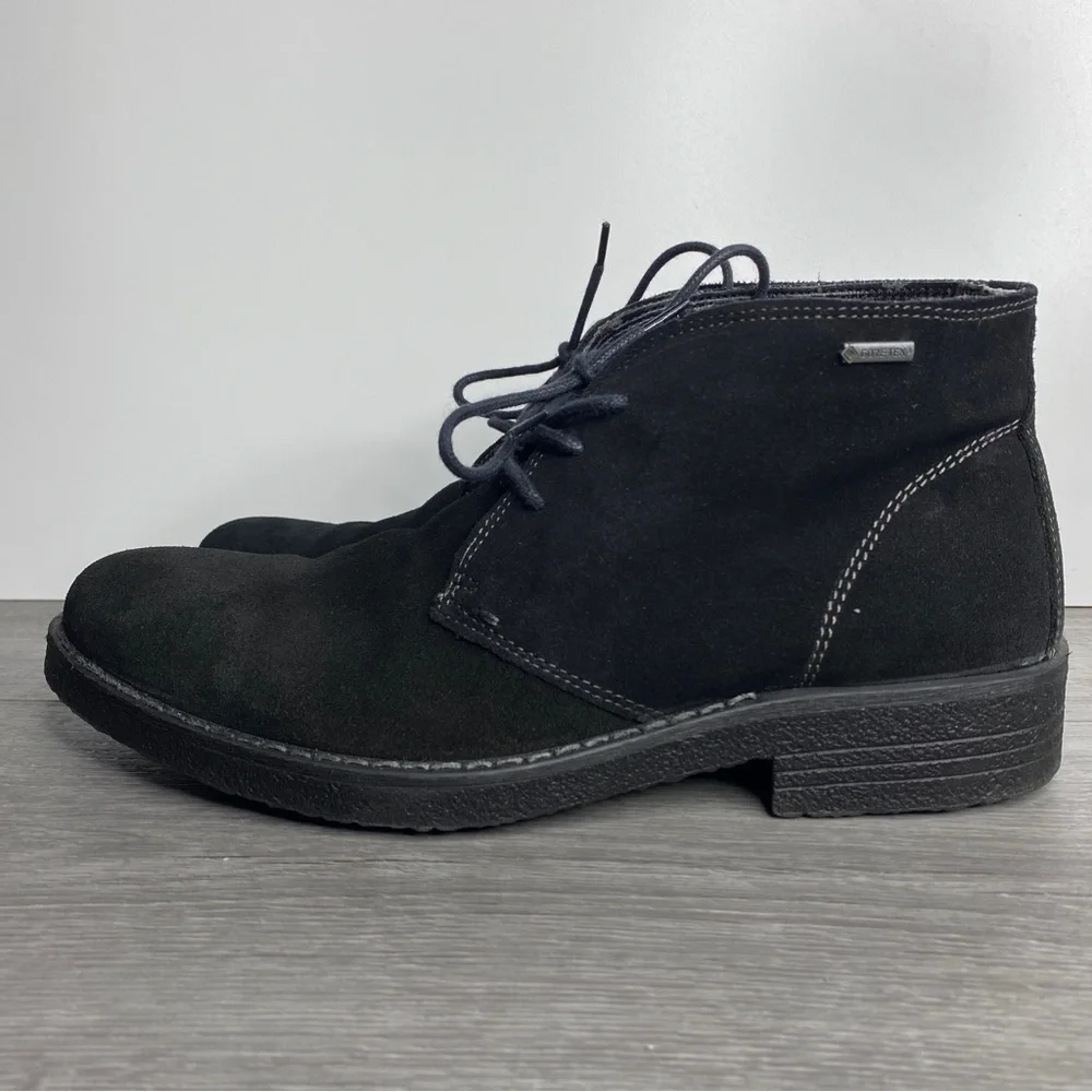 Men’s ara Made in Italy Goretex Lace Up Chukka Boot Black Size 40 / US 7